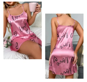 Women Sexy Sleeveless Nightdress Satin Lingerie