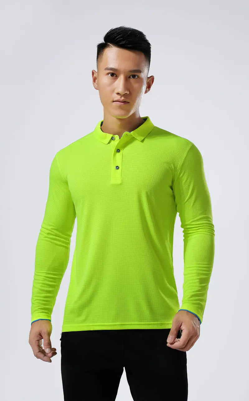 Plus Size Men Running Sport Shirts Tops Long Sleeve