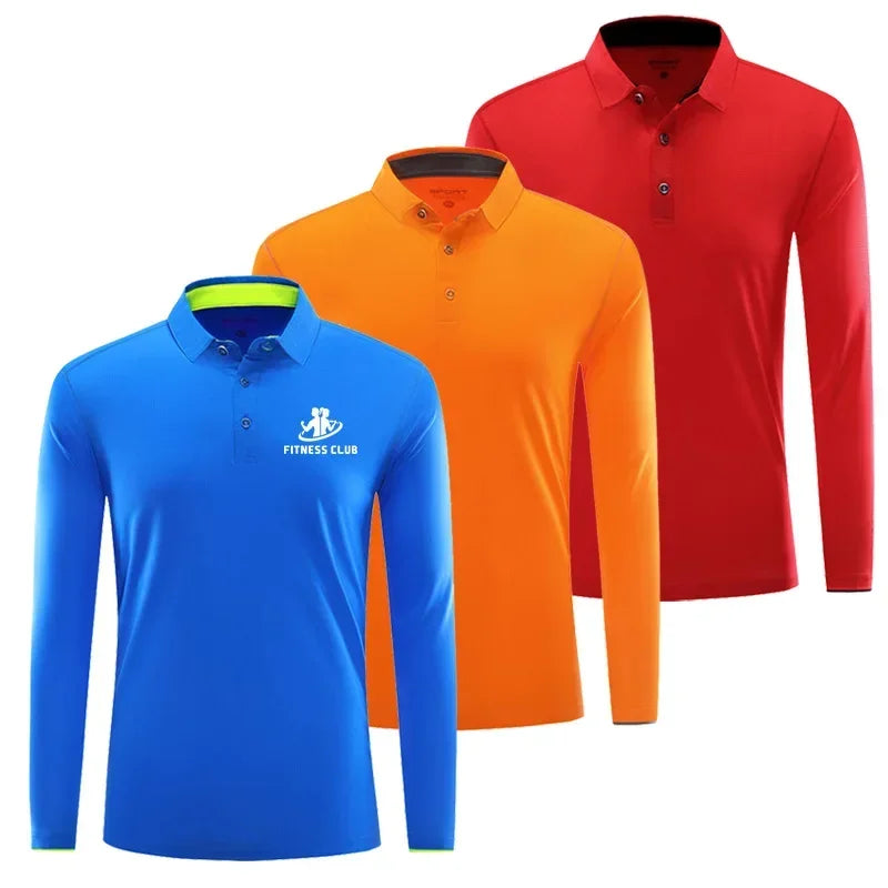 Plus Size Men Running Sport Shirts Tops Long Sleeve