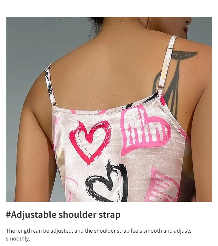 Women Sexy Sleeveless Nightdress Satin Lingerie