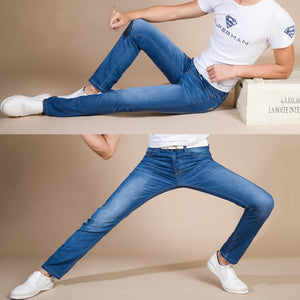 Classic Style men Stretch Slim Denim jean Pants