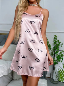 Women Sexy Sleeveless Nightdress Satin Lingerie