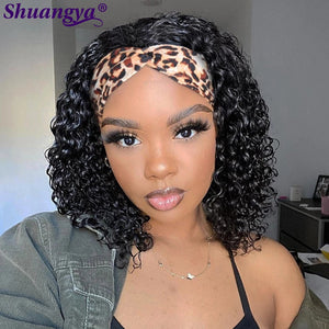 Kinky Curly Human Hair Headband Wig Brazilian