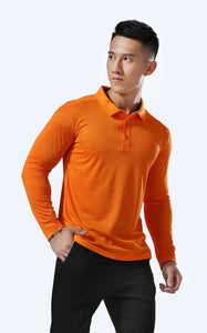 Plus Size Men Running Sport Shirts Tops Long Sleeve