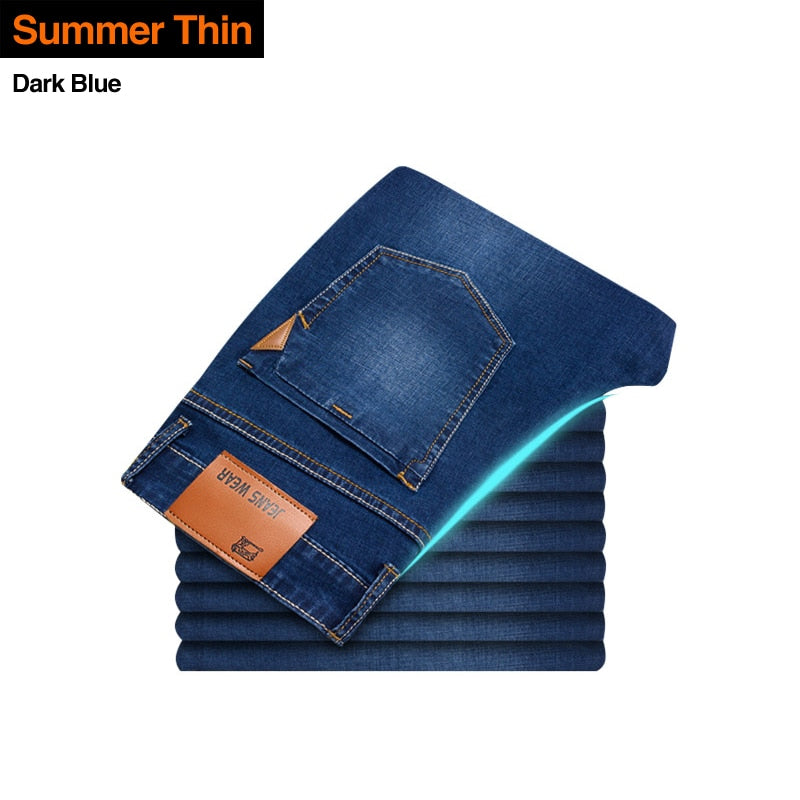 Classic Style men Stretch Slim Denim jean Pants