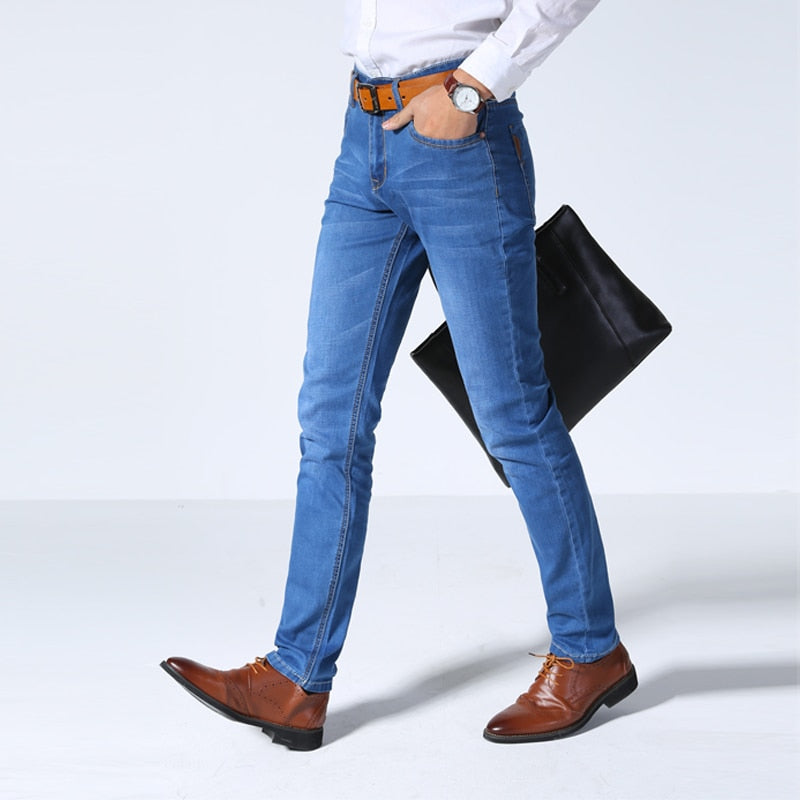 Classic Style men Stretch Slim Denim jean Pants