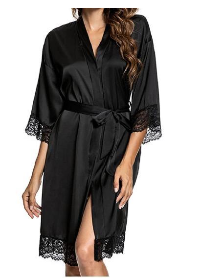 Sleepwear Lace Half Sleeve with Belt