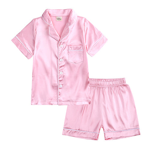 2pcs Boy Girl Pajamas Silk