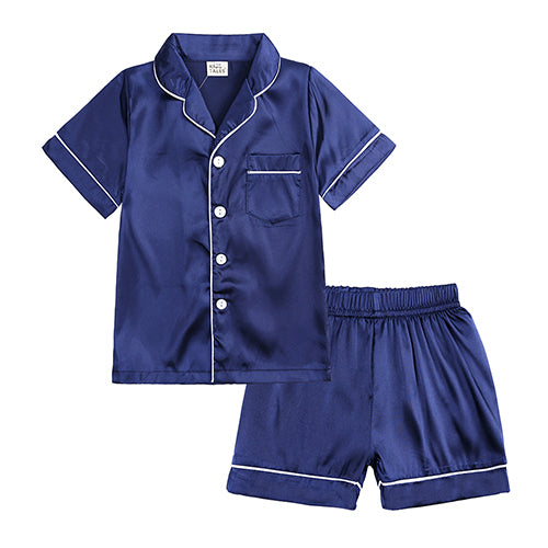 2pcs Boy Girl Pajamas Silk