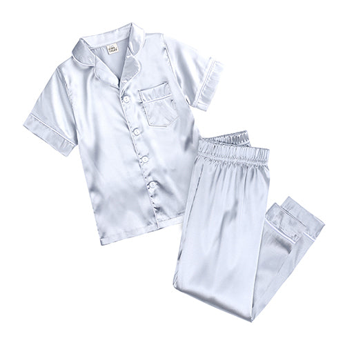 2pcs Boy Girl Pajamas Silk