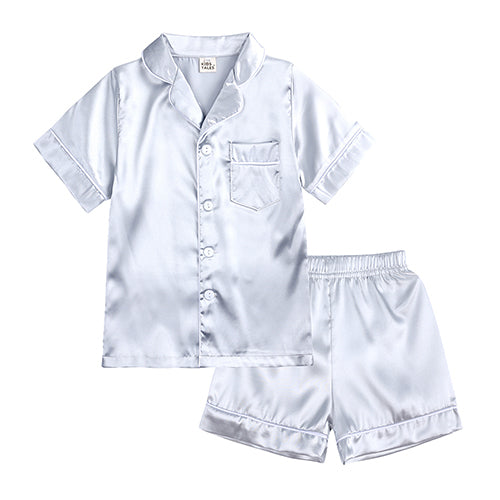 2pcs Boy Girl Pajamas Silk