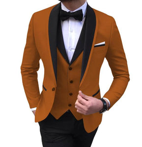 3 Piece Casual Tuxedos (Blazer + Vest + Pant)