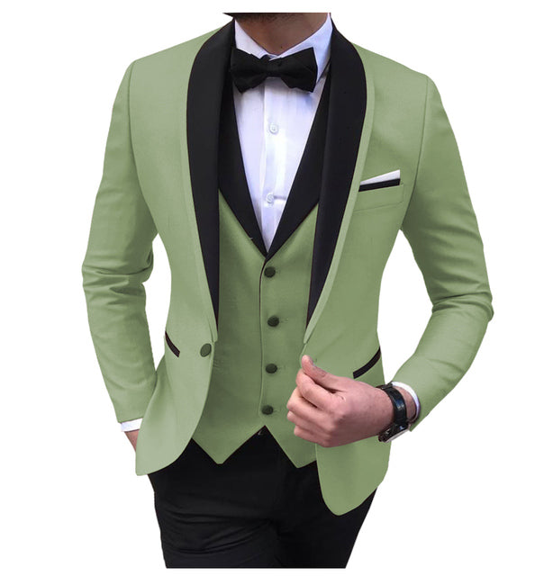 3 Piece Casual Tuxedos (Blazer + Vest + Pant)