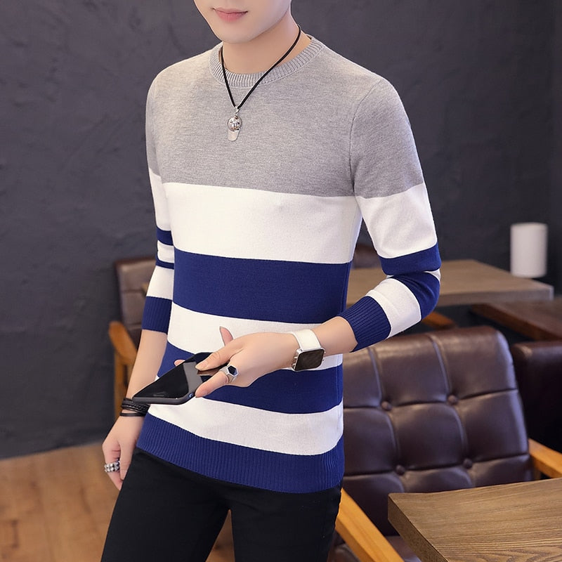 men's striped sweater