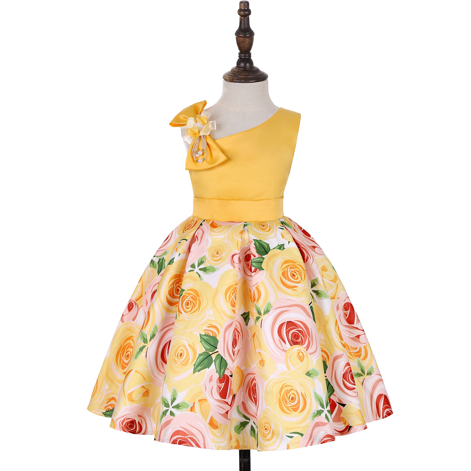 Flower Dresses for Girls with Bow