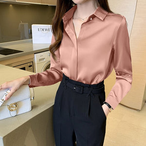 Silk Women Long Sleeve Shirt