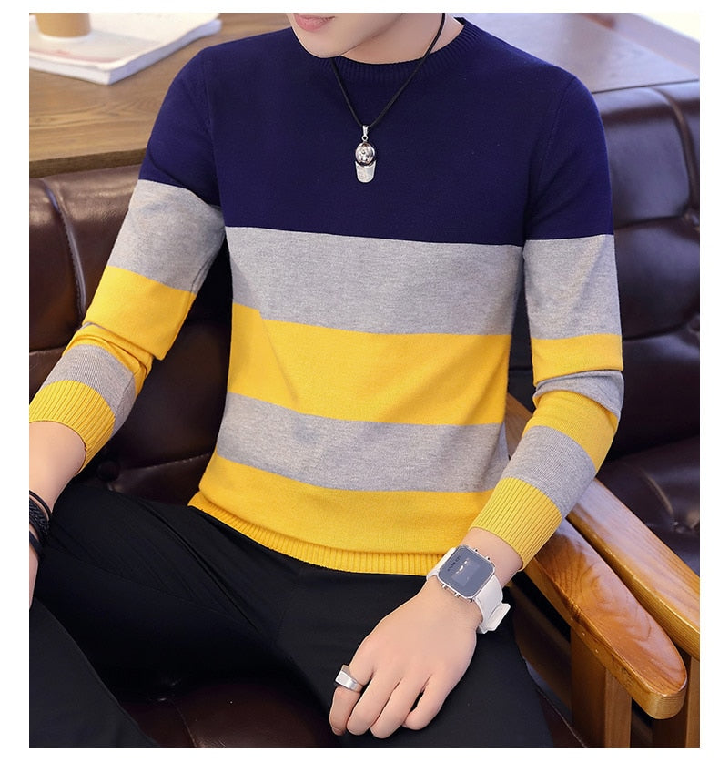 men's striped sweater