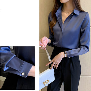 Silk Women Long Sleeve Shirt