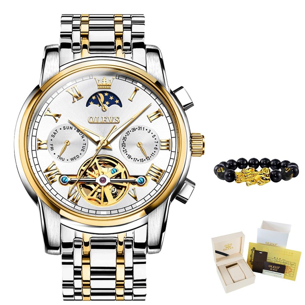 OLEVS Top Brand Men Automatic Mechanical Wristwatch