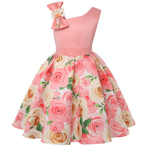 Flower Dresses for Girls with Bow