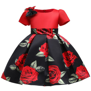 Flower Dresses for Girls with Bow