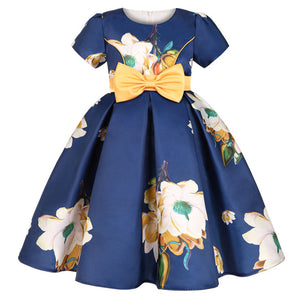 Flower Dresses for Girls with Bow