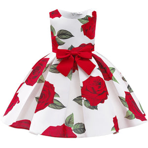 Flower Dresses for Girls with Bow