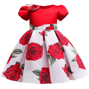 Flower Dresses for Girls with Bow