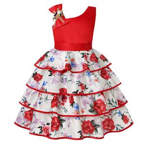 Flower Dresses for Girls with Bow