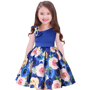 Flower Dresses for Girls with Bow